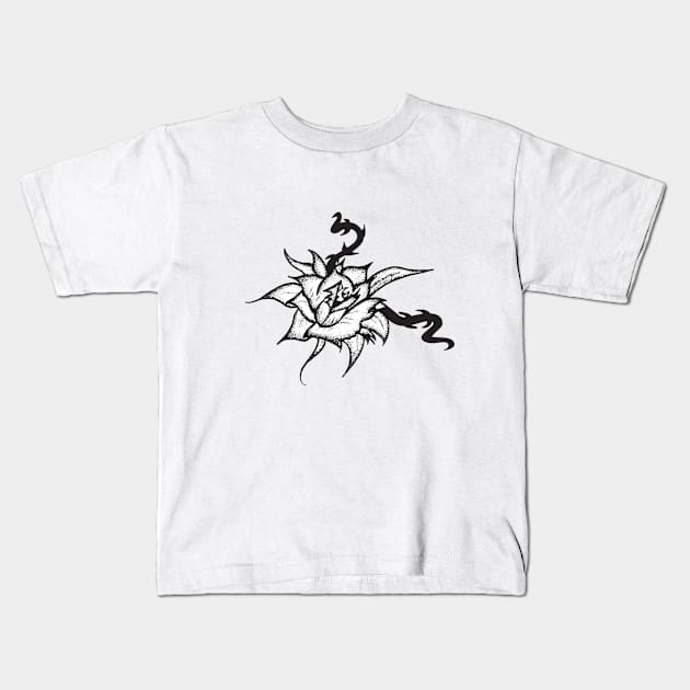 Rose Kids T-Shirt by goldenraged